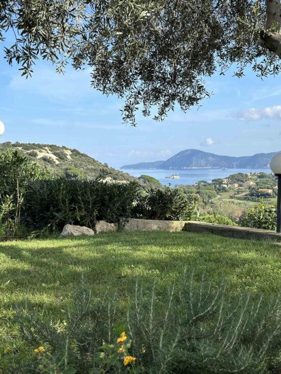Vista su Portoferraio dal giardino del B&B Aethalia